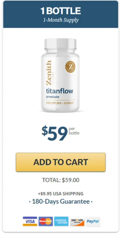 Single bottle purchase option showing standard pricing for one month supply